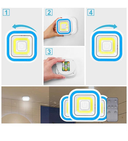 Eluma Luz Led sem fios com controle remoto ( conjunto de 3 unidades)